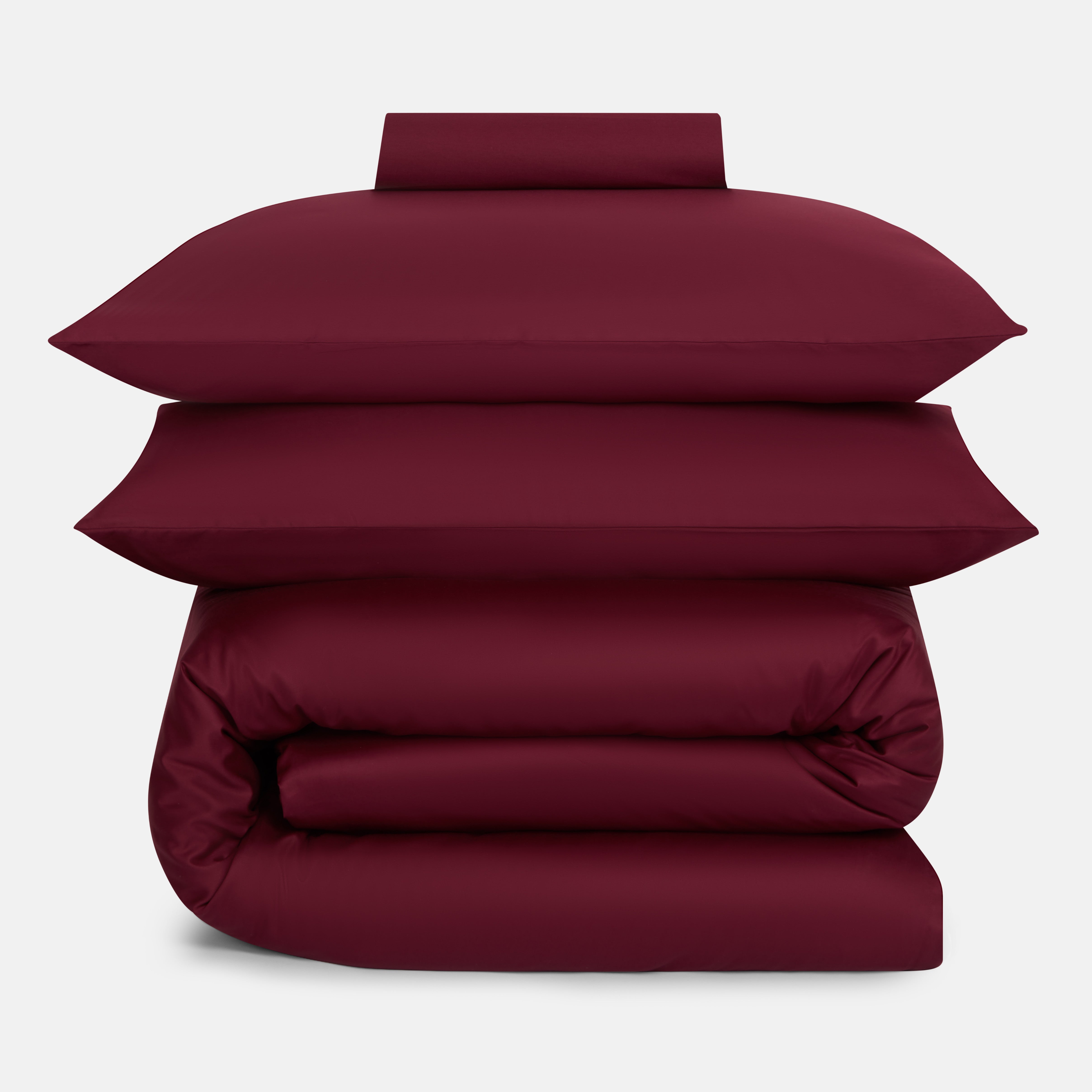 Luxury Cotton Bedding Set 500 Thread Count Bedding Homestead Burgundy Linenbundle UK