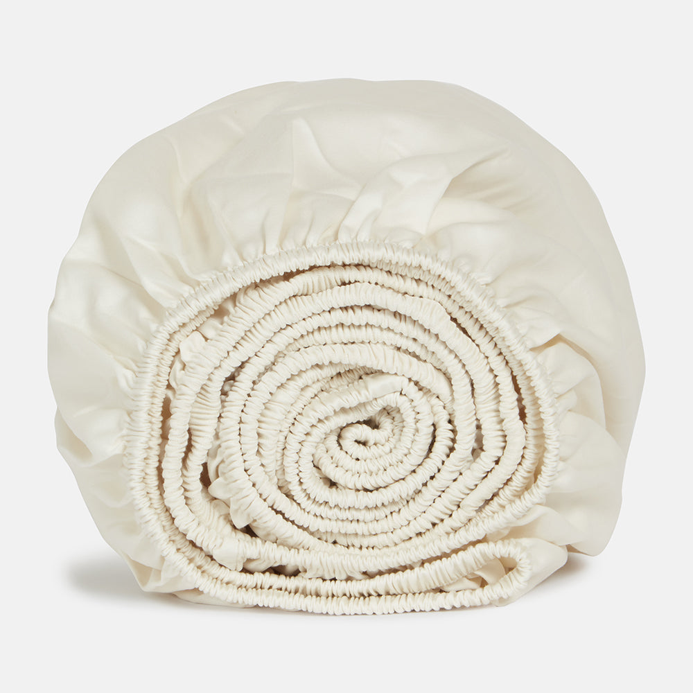 Luxury Fitted Sheets Luxury Bed Sheets Cream / Kingsize