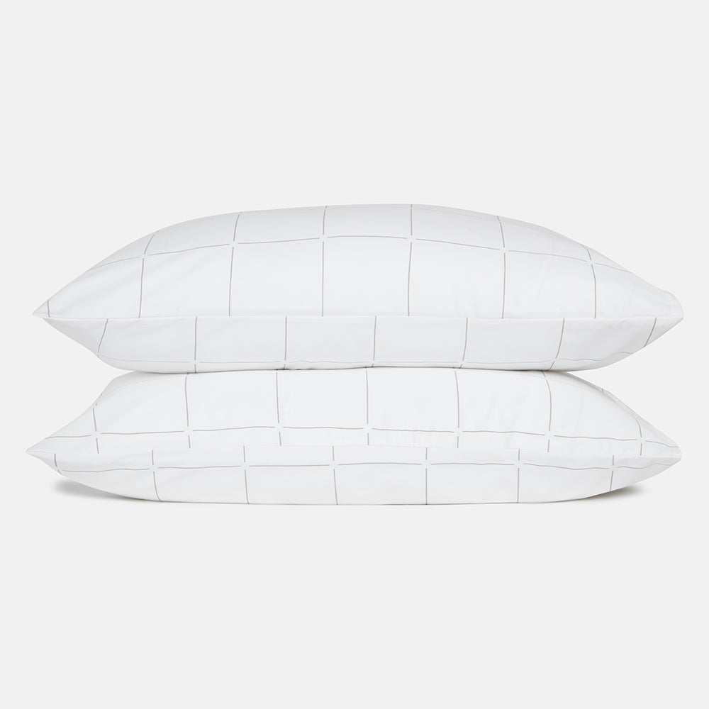 Luxury Pillowcases Standard & King Size Pillow Cases Window Pane