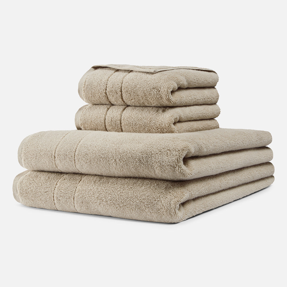 Super Plush Bath Sheet Bundle | Taupe | Linenbundle UK